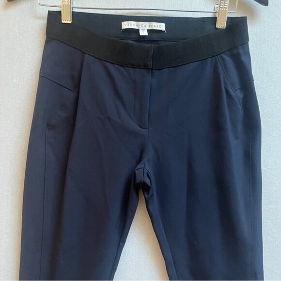 Veronica Beard midnight blue slim trouser pants Sz 4 - Picture 6 of 13